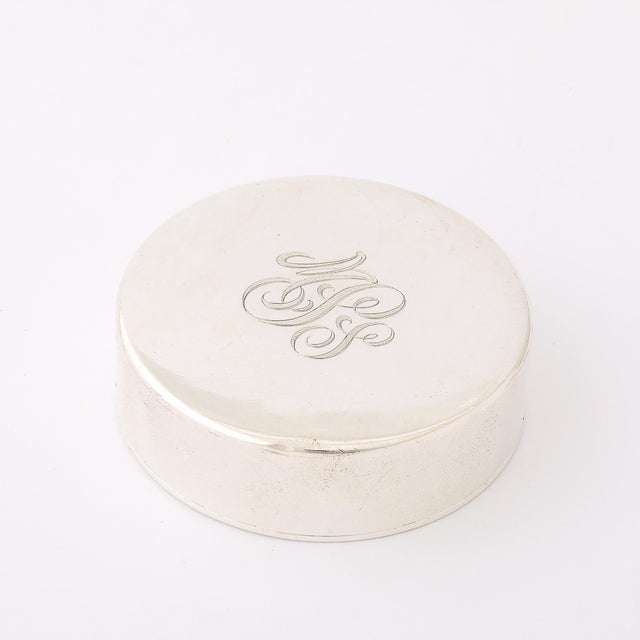Art Deco Minimal Sterling Silver Pill Box For Sale - Image 12 of 14