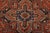 Vintage Heriz Rug 8'3'' X 11'8'' Red Wool Tribal Hand-Knotted Oriental Carpet For Sale In Philadelphia - Image 6 of 15