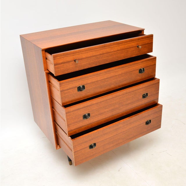 1950s Vintage Walnut Chest of Drawers, 1950s For Sale - Image 5 of 11