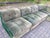 Vintage 1970s Modular Tufted Suede Leather Sofa in Green Authentic 1970s modular sofa upholstered in green tufted suede...