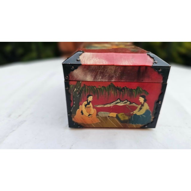 Vintage Asian Wooden Box, 1970s-1980s For Sale - Image 9 of 11