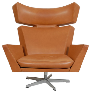 Ox Lounge Chair in Cognac Leather by Arne Jacobsen
