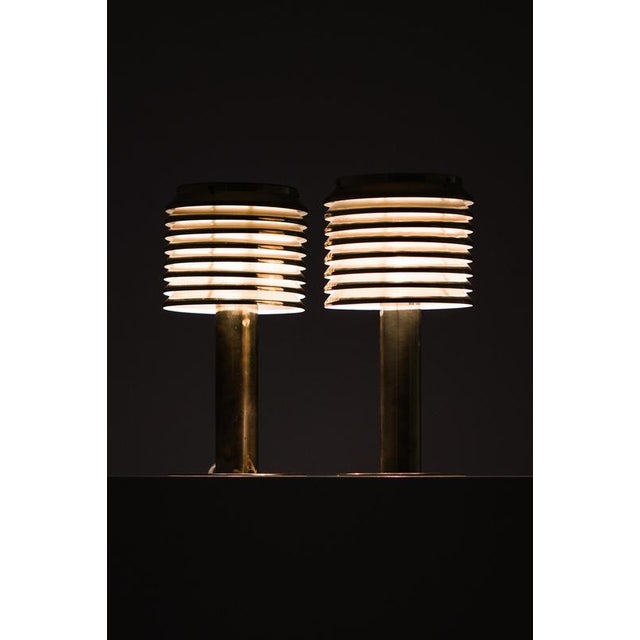 Gold Table Lamps in Brass attributed to Hans-Agne Jakobsson, 1950s, Set of 2 For Sale - Image 8 of 12