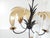 Metal Vintage French Metal Tole Gold and Black Chandelier For Sale - Image 7 of 8