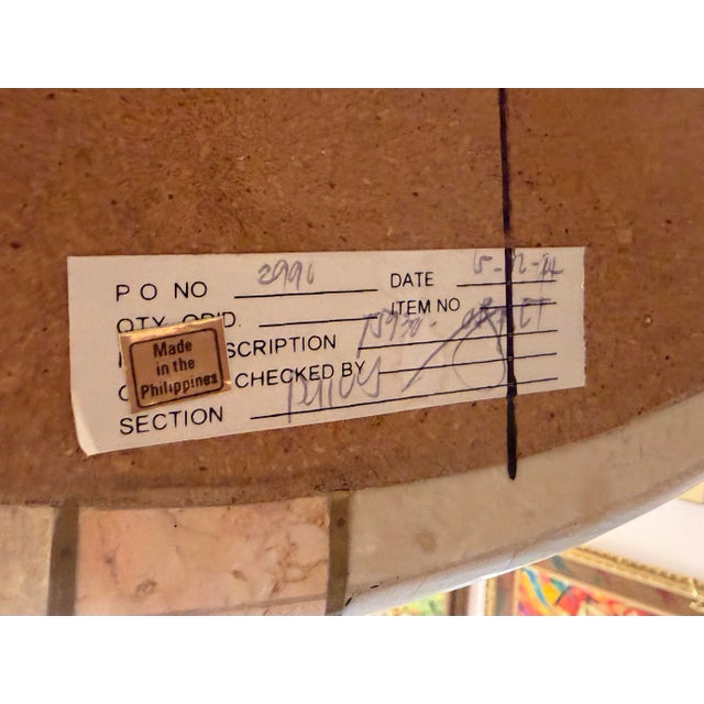Vintage Tessellated Travertine Side Table by Casa Bique For Sale - Image 9 of 9