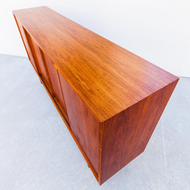1960s Danish Mid Century Modern Teak Highboard For Sale - Image 9 of 15