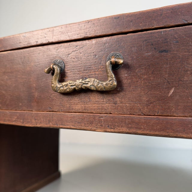 Small Japanese Minimalist Writing Table with Drawer, 1920s For Sale - Image 6 of 13