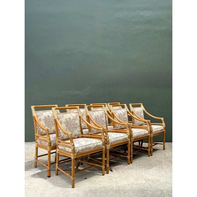 Vintage McGuire Target Back Dining Chairs - Set of 8 For Sale - Image 12 of 12