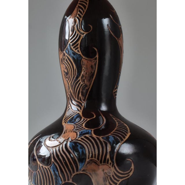 Art Nouveau Ceramic Table Lamp attributed to Møller & Bøgely, Denmark, 1910s For Sale - Image 5 of 16