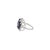 5.32 Carat Deep Blue Sapphire Toi Et Moi Ring With Halo Diamonds in 18k White Gold Size 6.5 For Sale In New York - Image 6 of 14