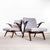 Grey Slubbed Cotton Armchairs by Frantisek Jirak for Tatra, 1950s For Sale - Image 9 of 9