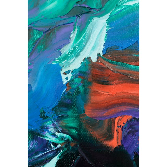 "The Chaos of the Soul and the Physical Destruction of the Self" " Large Abstract Oil Painting by Simon Findlay For Sale - Image 6 of 11