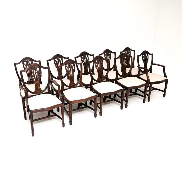 Shield Back Dining Chairs, 1930, Set of 10 For Sale - Image 11 of 11