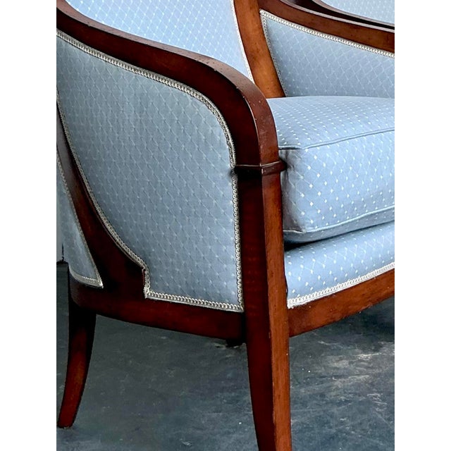 Vintage Regency Empire Frame Lounge Chairs - A Pair For Sale - Image 9 of 12