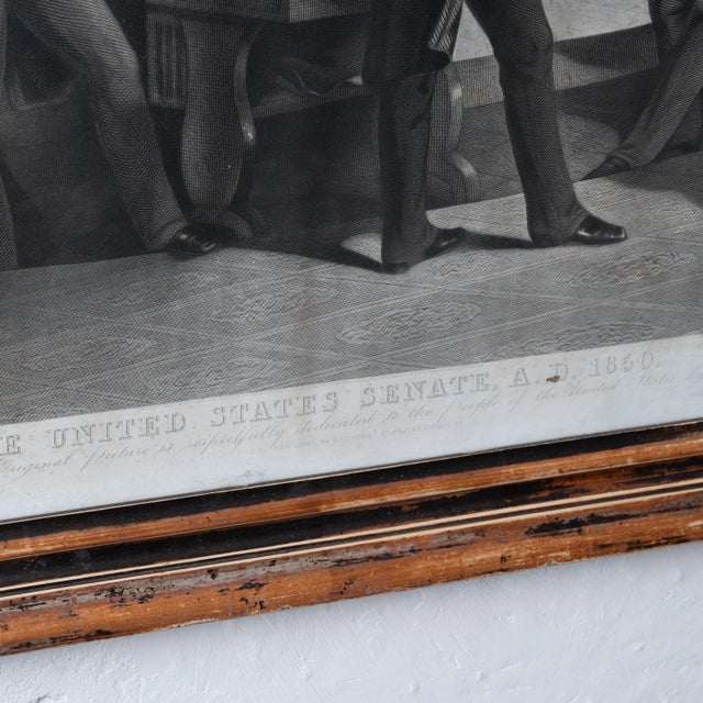 Rothermel “The United States Senate, a.d. 1850” Henry Clay Compromise Engraving For Sale - Image 4 of 9