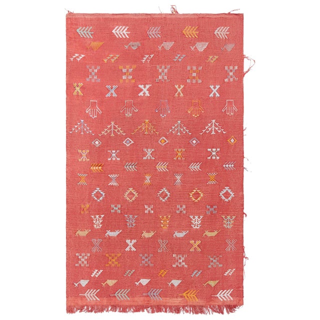 Doris Leslie Blau Vintage Moroccan Kilim Rug For Sale