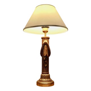 Large Italian Corinthian Column Table Lamp, 1960 For Sale