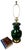 Frederick Cooper Mid-Century Modern Dark Green Glazed Ceramic Table Lamp With Brass & Wood Accents For Sale - Image 10 of 10