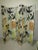 1960s Tropical Paradise Multi Color Birds and Leaves 3 Panel Room Divider Set of 2 For Sale - Image 12 of 12