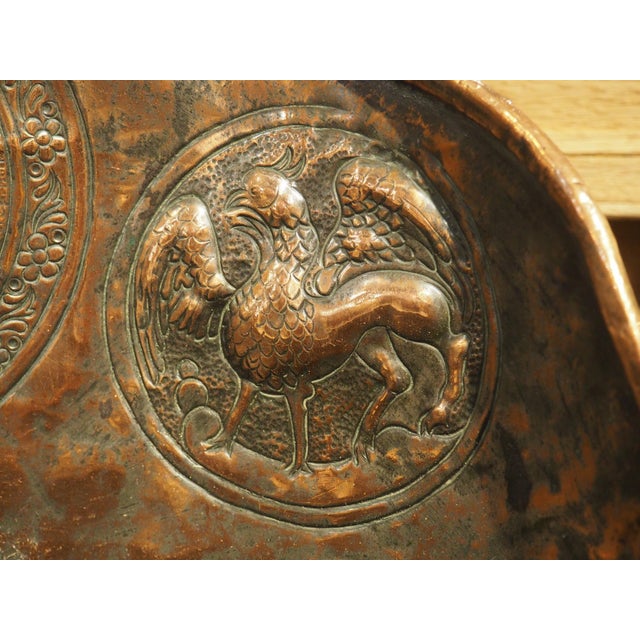 Highly Worked 19th Century Ceremonial Repousse Copper Hotte From France For Sale In Dallas - Image 6 of 16