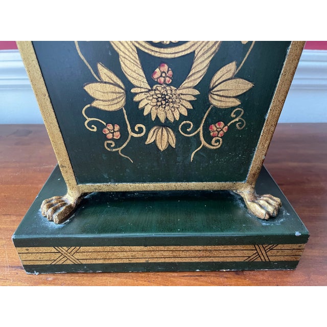 Italian Vintage Italian Hand Painted Cachepot With Lion Ring Handles For Sale - Image 3 of 13