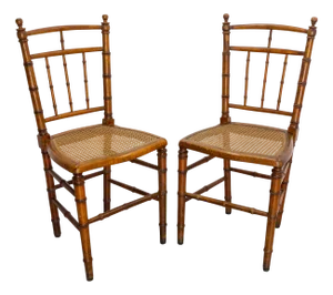Napoleon III Caned Beech Chairs, France, Late 19th Century, Set of 2