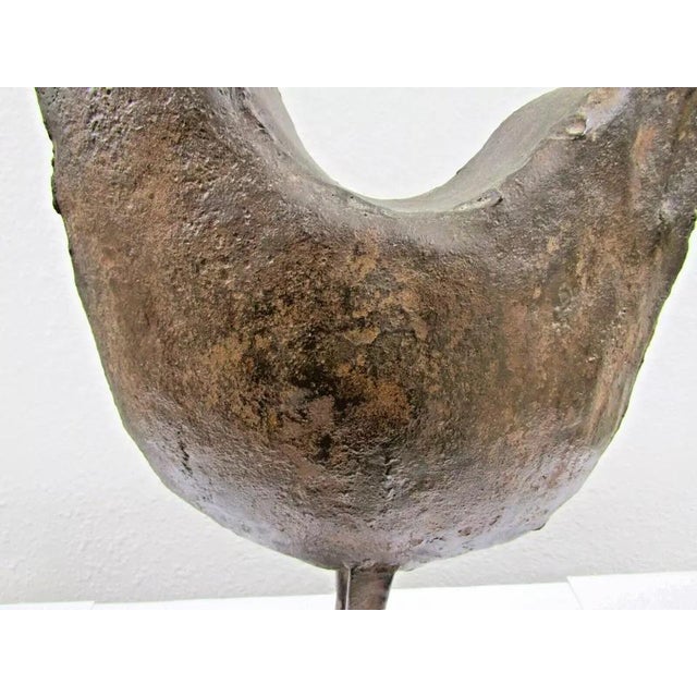 1940's French Folk Art Welded Sheet Iron 21" Tall Chicken Sculpture For Sale - Image 11 of 12