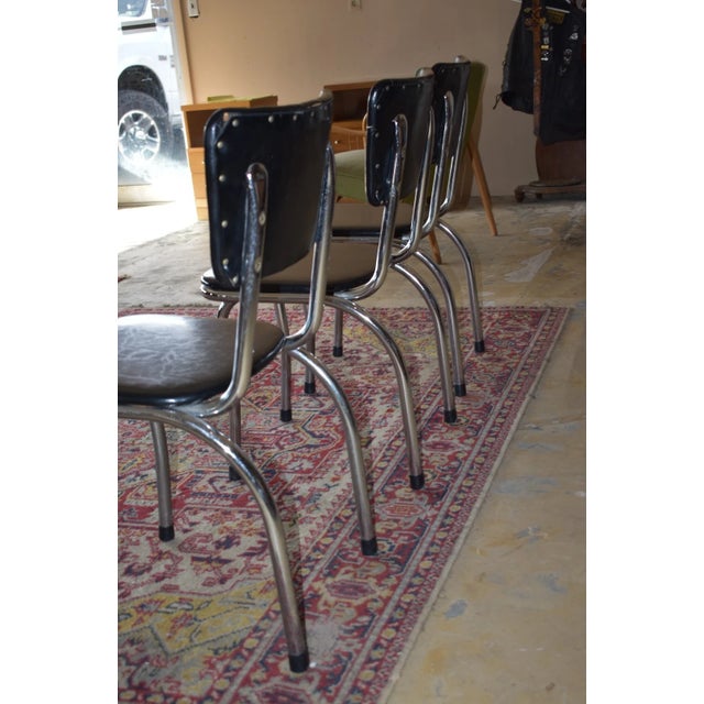 Set of 3 vintage mid-century modern kitchen or dining chairs, manufactured by Fixtures MFG Corp, Crystal City, Missouri,...