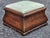 Brown Early 20th Century Mid-Century Quartersawn Oak and Upholstered Storage Footstool For Sale - Image 8 of 9