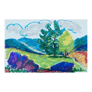 1960s Alexandra Merker Landscape Painting For Sale