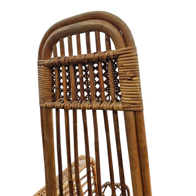 Pair of Wicker Chairs Form 1960 Attributed to Russel Wright For Sale - Image 9 of 11