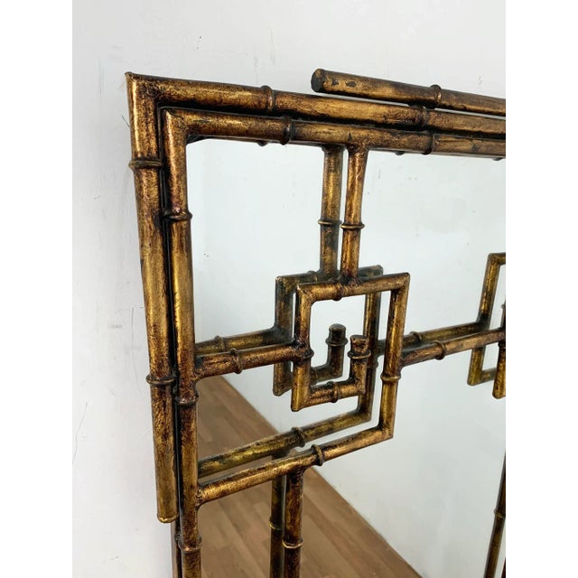 C. 1950s Labarge Hollywood Regency Style Gilded Faux Bamboo
