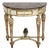 19th Century Louis XVI Style Painted and Parcel-Gilt-Demi-Lune Console Table For Sale