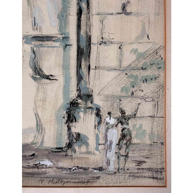 Vintage Gauche Paintings by Roderic Montagu - A Pair For Sale In Providence - Image 6 of 9