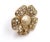 Chanel Chanel Vintage Classic Gold Plated CC Flower Pearl Crystal Pin For Sale - Image 4 of 4