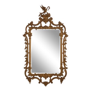 Carvers Guild Rococo Style Gilt Frame Phoenix Mirror For Sale