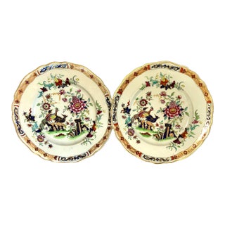Pair of Early 19th-Century English Ironstone Plates in the Chinese Export Style For Sale