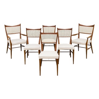 1950s Mid Century Modern Mahogany Dining Chairs Attributed to Paul McCobb for Directional For Sale