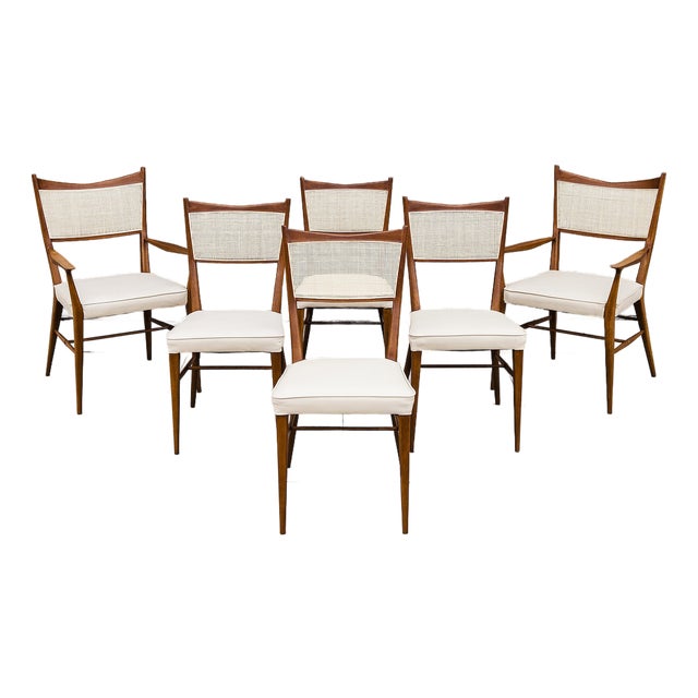 1950s Mid Century Modern Mahogany Dining Chairs Attributed to Paul McCobb for Directional For Sale