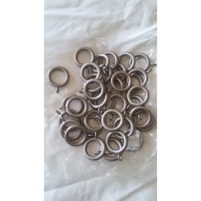 The Finial Company Curtain Rod Rings 112 Silver With Gold Set