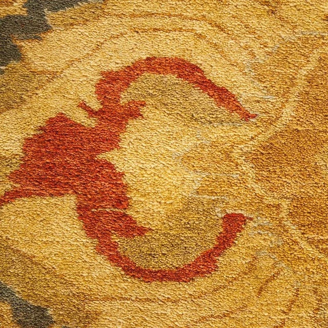 Traditional Mogul Collection Hand-Knotted Area Rug - Orange 12' 2" x 17' 10" For Sale - Image 3 of 4