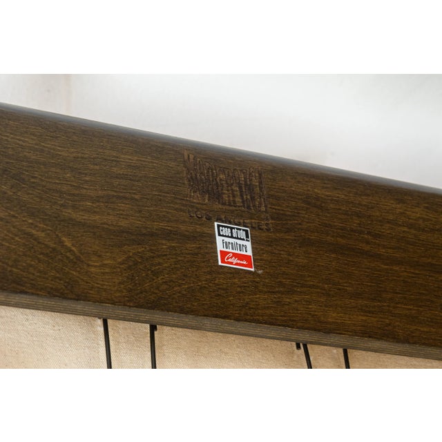 Mid-Century Modern Pair of Modernica Case Study Hairpain Leg Walnut Wood Twin Bed Frames For Sale - Image 3 of 8