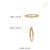Bezel Set Center Diamond Anniversary Band in 14k Yellow Gold Size 5 For Sale - Image 11 of 17