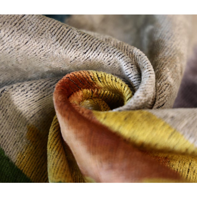 "Product Details: Size: 16x24 inches (40x60 cm) Material: 100% silk velvet, vegetable dyed with natural pigments Design:...