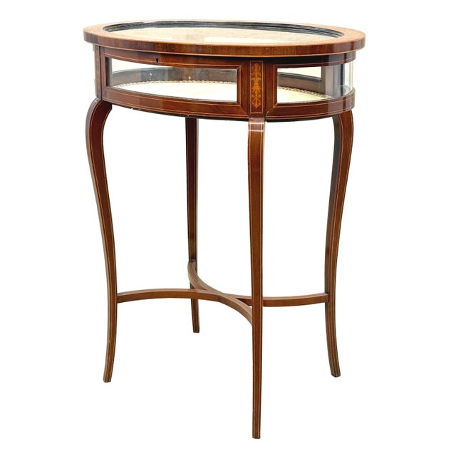 19th Century Mahogany Oval Bijouterie Display Table, 1890 For Sale - Image 14 of 14