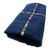 1940s Vintage Guatemalan Indigo Cotton Corte Textile With Rainbow Randa For Sale
