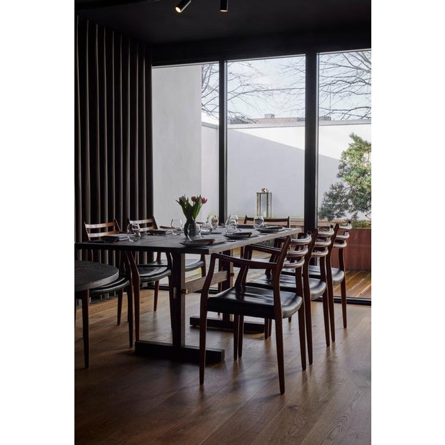 Gaspard Dark Oak and Brass Dining Table 240 by Eberhart Furniture For Sale - Image 6 of 10