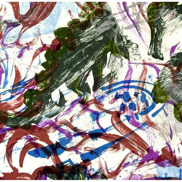 Per Kirkeby (1938-2018) Rebecca's picture sheet 1974. Unsigned and unused extraprint. 62x56cm.