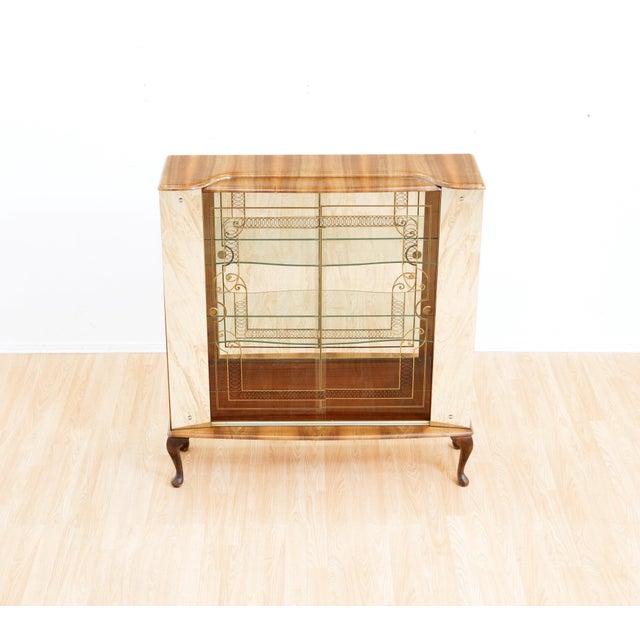 Wood Vintage 1950s Atomic Curio Display Cabinet For Sale - Image 7 of 8