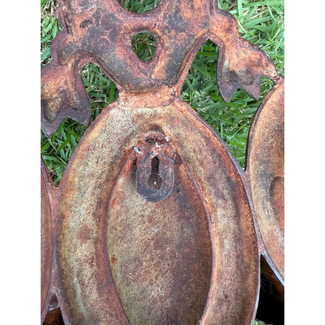 Antique Spanish Revival Cast Iron Double Arm Wall Sconces, a Pair For Sale - Image 9 of 9